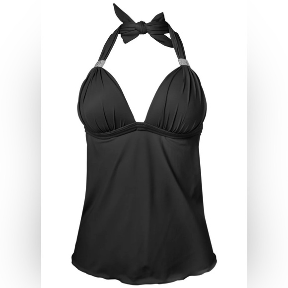 VENUS Black Halter Tankini size 12 NWOT - Picture 3 of 15